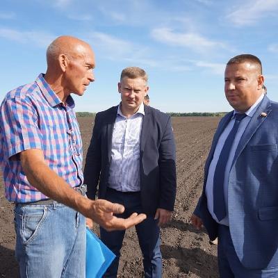 Осмотр сева озимой пшеницы Лопуховского муниципального образования Аткарского района