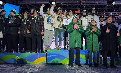Хоккейная команда «Кольцовское» Калининского района завоевала титул Чемпиона России среди сельских команд на Всероссийском марафоне «Земля спорта»